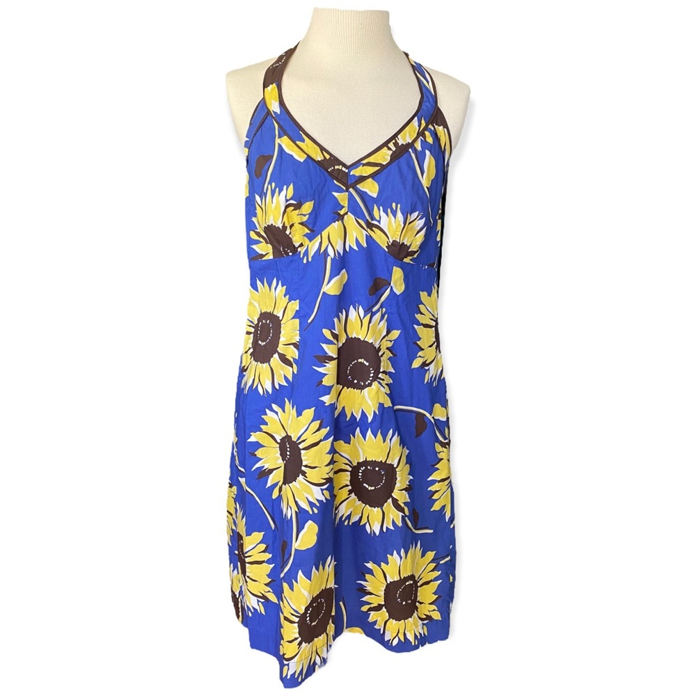 Boden Blue and Yellow Sunflower Dress